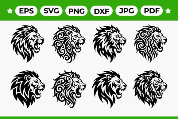 Download Roaring Lion Head Silhouette SVG - Silhouette Collection