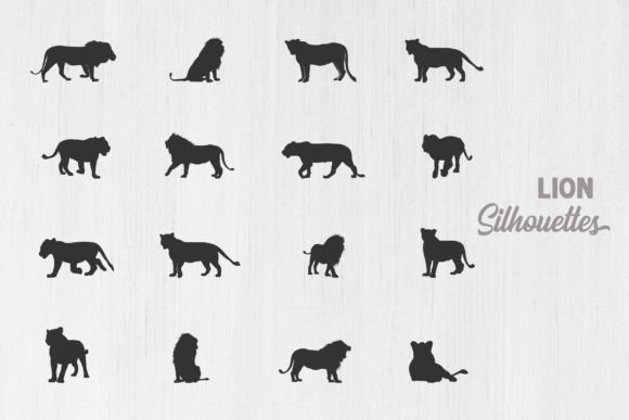 Download Lion Silhouette, Lion Vector, Lion SVG. - Silhouette Collection