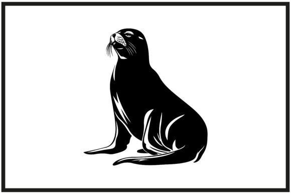 Download Sea Lion Silhouette Black White Clipart - Silhouette Collection