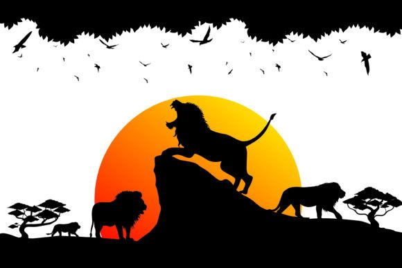 Download Lion Silhouette the King of the Jungle - Silhouette Collection