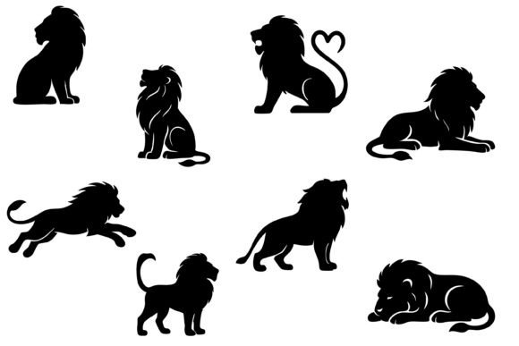 Download Lion Silhouette SVG Vector Bundle - Silhouette Collection