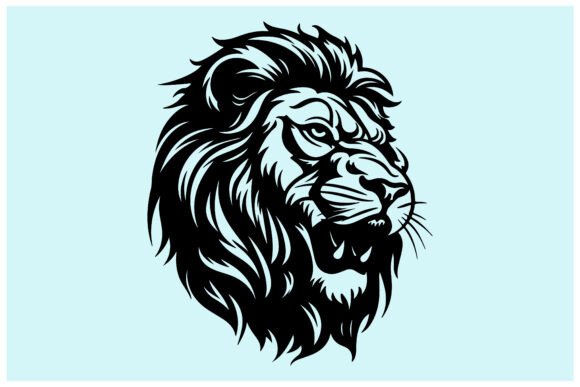 Download Roaring Lion Head Silhouette Clipart - Silhouette Collection