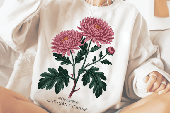 Download November Chrysanthemum PNG Design - November Collection
